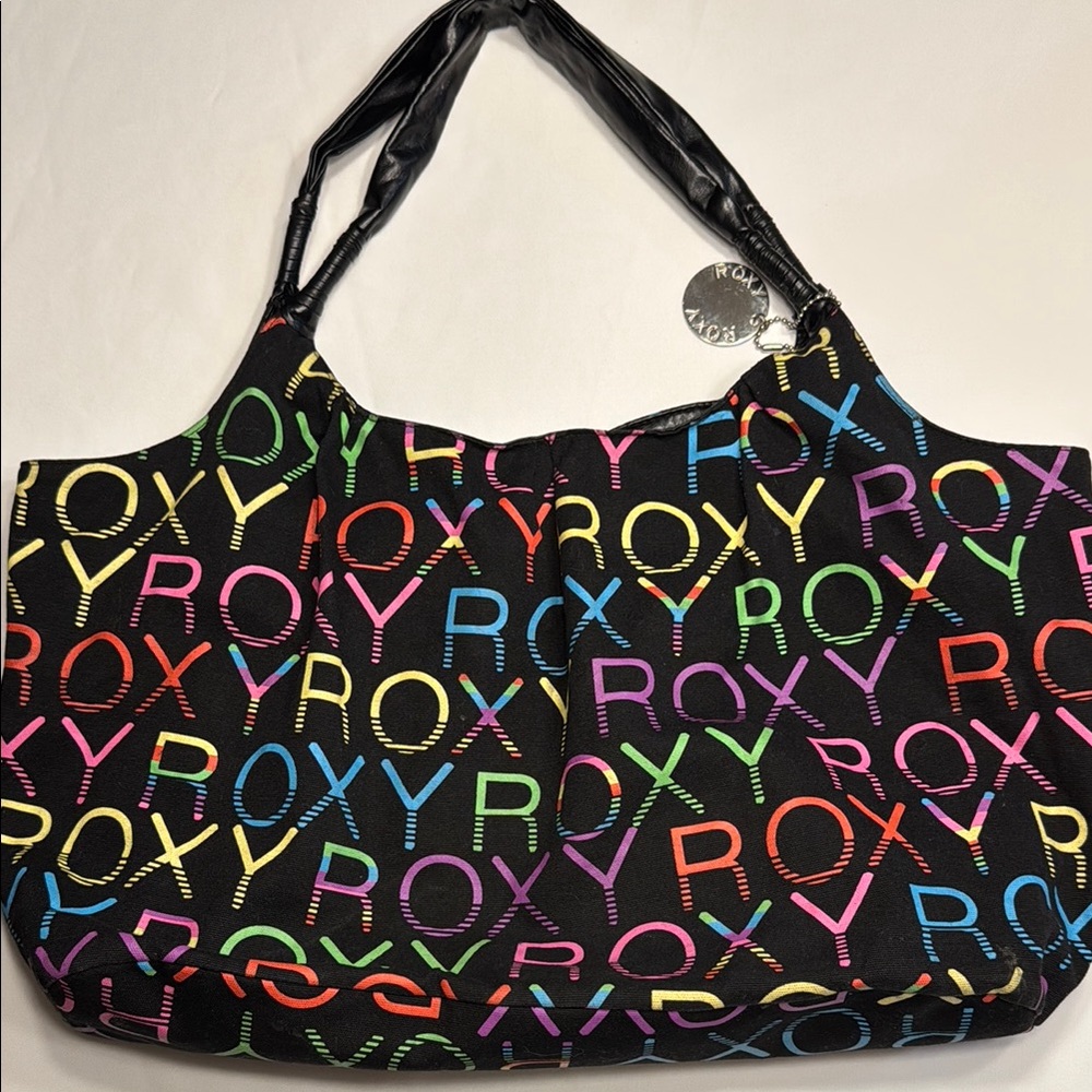 Roxy Multicolor Logo Tote Bag